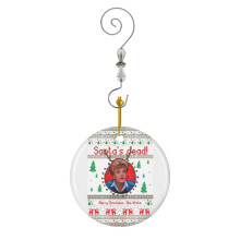 (Murder She Wrote Christmas - Jessica Fletcher, Santa's Dead!-5899) Christmas Ornaments Ceramic Charm with Hook Crystal Handmade Xmas Tree Decorations Keepsake Stocking Stuffer