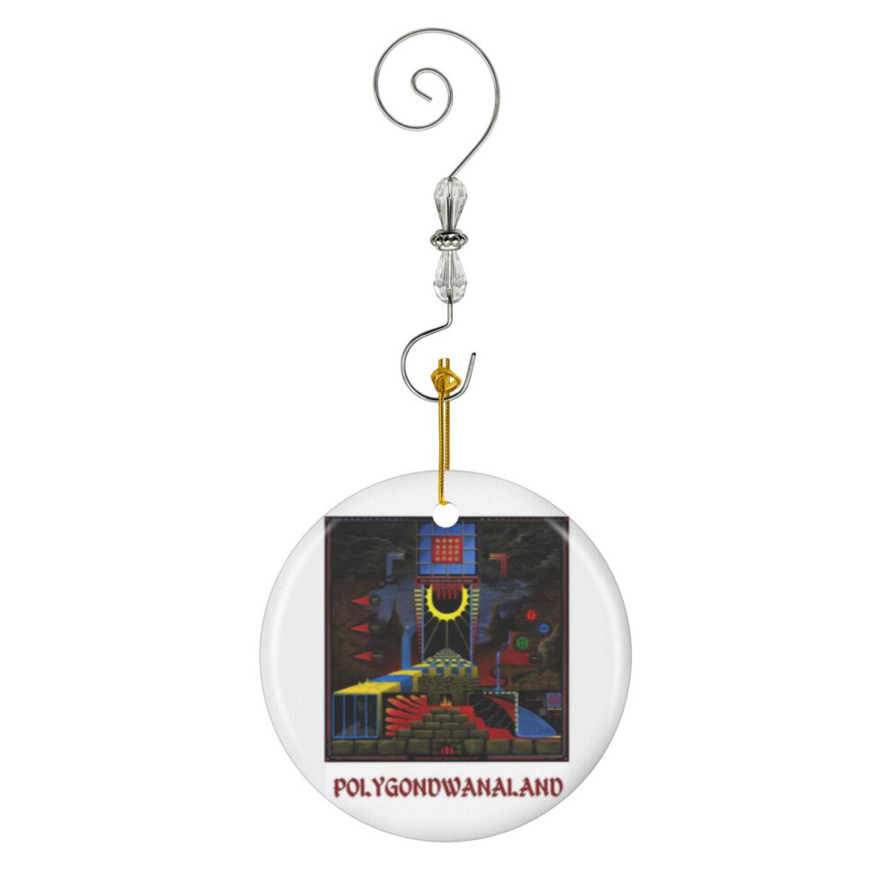 (King Gizzard And The Lizard Wizard Polygondwanaland 2021-9930) Christmas Ornaments Ceramic Charm with Hook Crystal Handmade Xmas Tree Decorations Kee