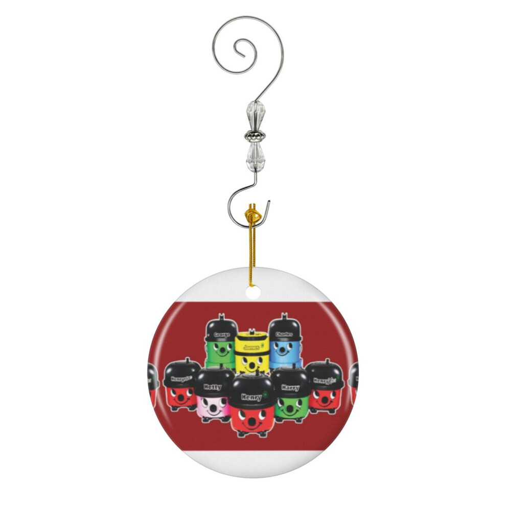 (Henry Hoover And Friends-603) Christmas Ornaments Ceramic Charm with Hook Crystal Handmade Xmas Tree Decorations KeepsakeÂ Stocking Stuffer