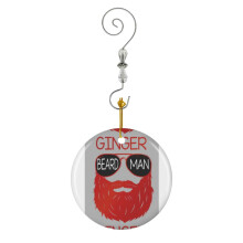 (Funny Ginger Beard True Redheads Orange Red Hair Redhead Pride-4234) Christmas Ornaments Ceramic Charm with Hook Crystal Handmade Xmas Tree Decorations Keepsake Stocking Stuffer