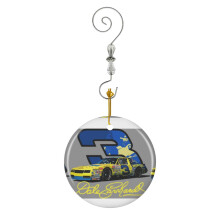 (Earnhardt Yellow #3 Car-290) Christmas Ornaments Ceramic Charm with Hook Crystal Handmade Xmas Tree Decorations Keepsake Stocking Stuffer