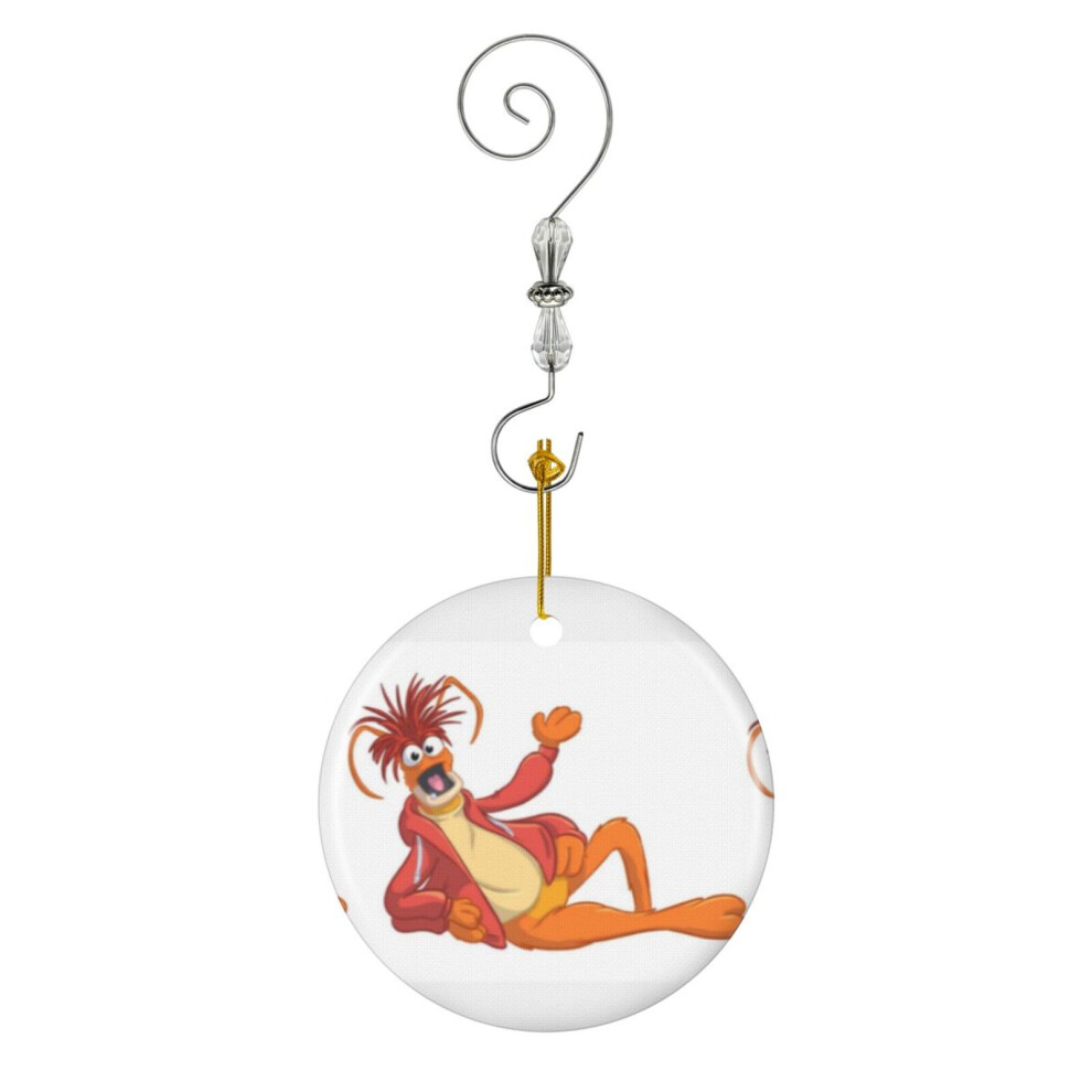 Famgem (The Muppets Pepe The King Prawn-4395) Christmas Ornaments Ceramic Charm With Hook Crystal Handmade Xmas Tree Decorations Keepsake Stocking Stuffer