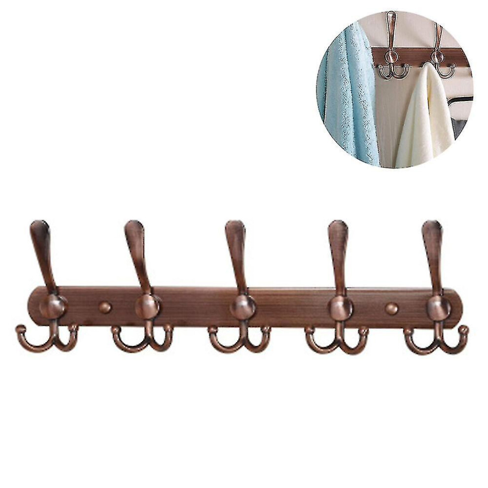 Coat Rack Wall Mounted Long,5 Tri Hooks For Hanging Coats, Coat Hooks Wall Mounted,wall Coat Hanger,hook Rack For Clothes,jacket,hats