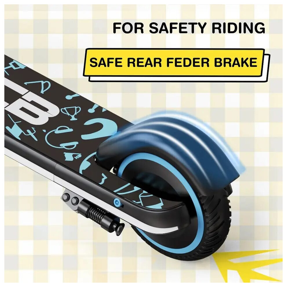 rcb-electric-scooter-for-kids-150w-motor-max-9-3mph-bluetooth-speaker