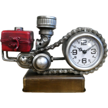 Industrial Engine Style Desk Mantle Freestanding Clock