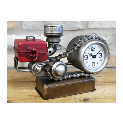 Industrial Engine Style Desk Mantle Freestanding Clock 1