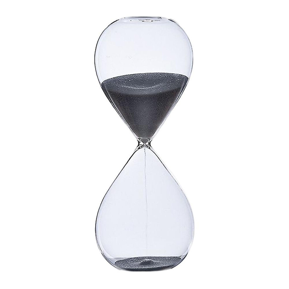 (Black, 5 minutes) 5/30/60 Minutes Round Sand Timer Personality Glass Hourglasses Ornaments Novelty Time Management Tool