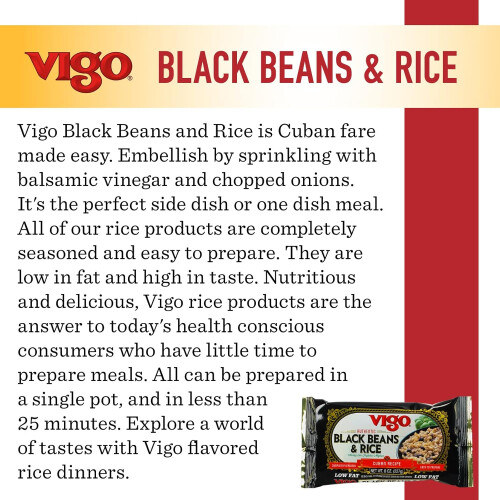 Vigo Authentic Black Beans & Rice (Pack of 12) 1
