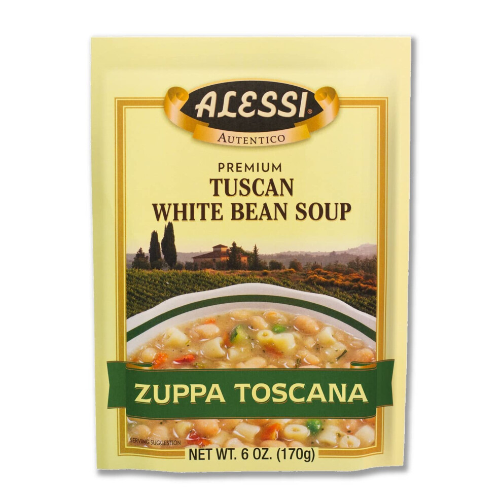 Alessi Autentico Premium Soups (Tuscan White Bean, Pack of 6)