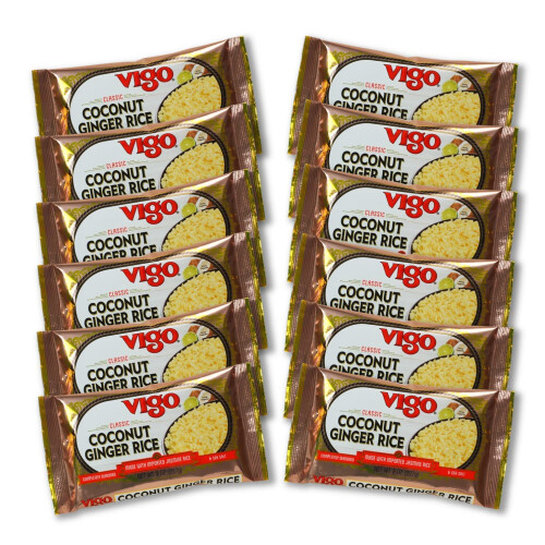Vigo Authentic Coconut Ginger Rice (Pack of 12)