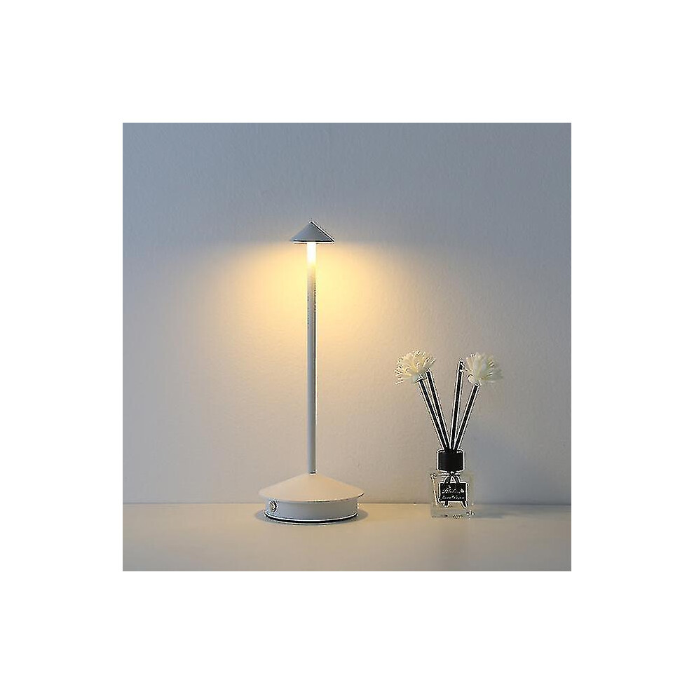 (White) Rechargeable Table Lamp Creative Dining Touch Led Hotel Bar Coffee Pina Pro Table Lamp Lampada Da Tavolo Decorative Desk Lamp White