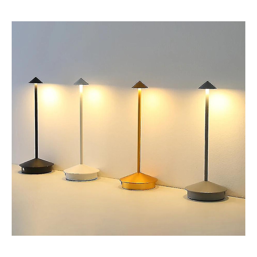 (Brown) Rechargeable Table Lamp Creative Dining Touch Led Hotel Bar Coffee Pina Pro Table Lamp Lampada Da Tavolo Decorative Desk Lamp Brown