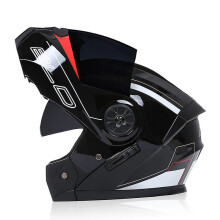 (bright black pattern-tea lens, L) New High Quality Bld Motorcycle Full Face Helmet Four Seasons Motocross Racing Modular Flip Up Men Women Off Road Helmet
