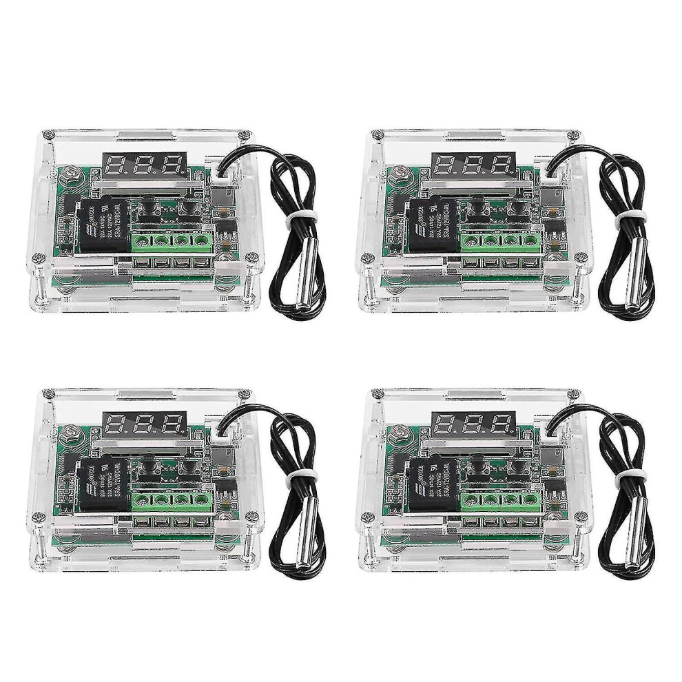 4pcs W1209 12v Dc Digital Temperature Controller Module, Micro Digital Thermostat -50-110c Electroni