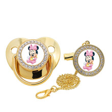 (Gold) Mickey Baby Pacifiers Beautiful Soft Silicone Durable Assorted Colors Collection Pacifiers For Kids Newborn