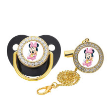 (Black) Mickey Baby Pacifiers Beautiful Soft Silicone Durable Assorted Colors Collection Pacifiers For Kids Newborn