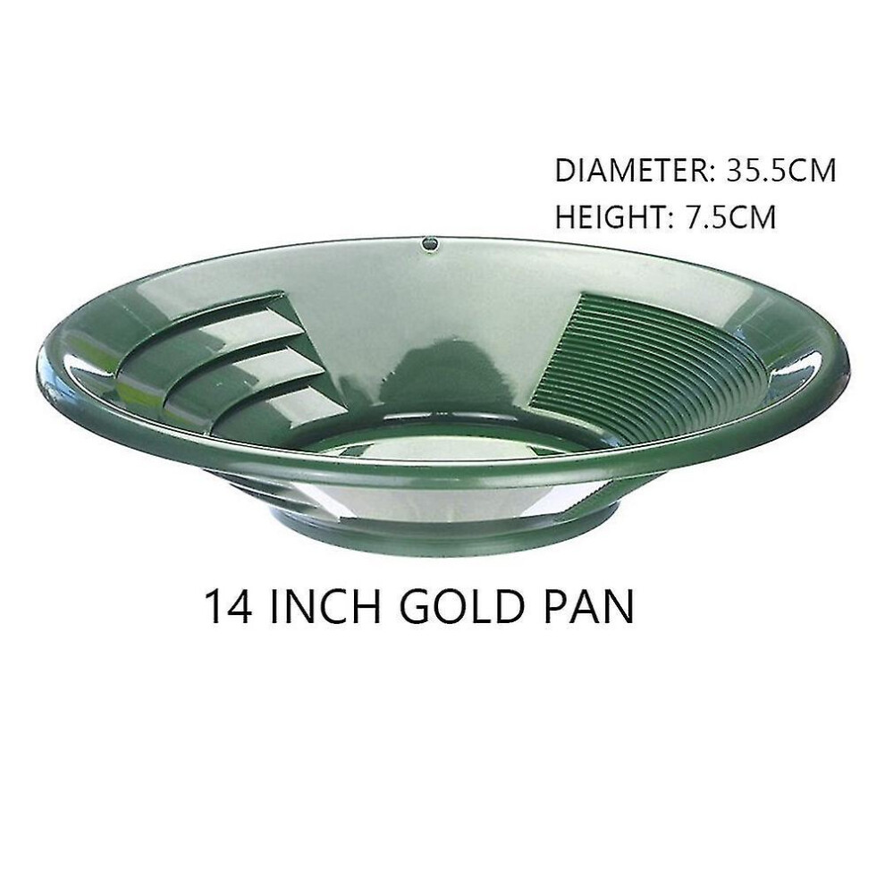 1Pcs Plastic Basin Mining Dredging Prospecting River Tool Wash Panning Equipment Gold/Green