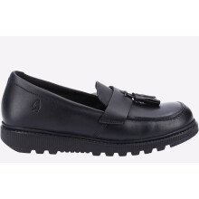 (11) Hush Puppies Faye Junior Girls Leather Memory Foam Shoes