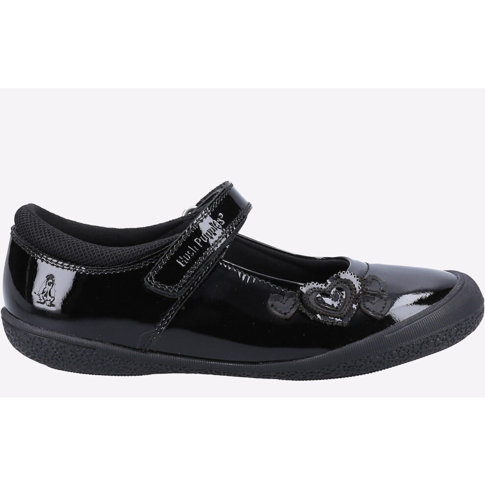 (3.5) Hush Puppies Rosanna Patent School Shoes Junior