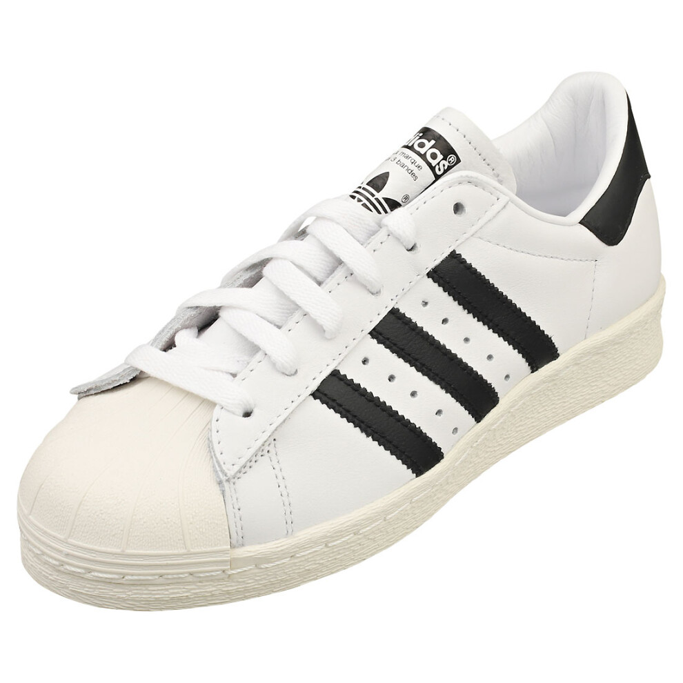 (6.5) adidas Superstar 82 Mens Classic Trainers in White Black