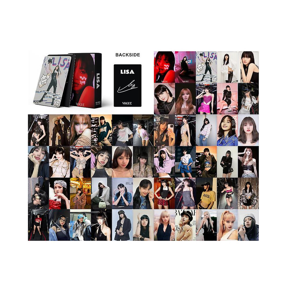 Kpop Blackpink Lisa Photo Cards 55pcs Jisoo Lomo Cards Photocards