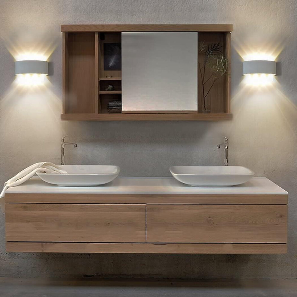 8w Led Wall Light - Indoor Outdoor Wall Lamp Ip65 Adjustable Up And Down Wall Lighting White For Home Bedroom Living Room Hallway Staircase-image-OPC-PFMGWSN-NEW