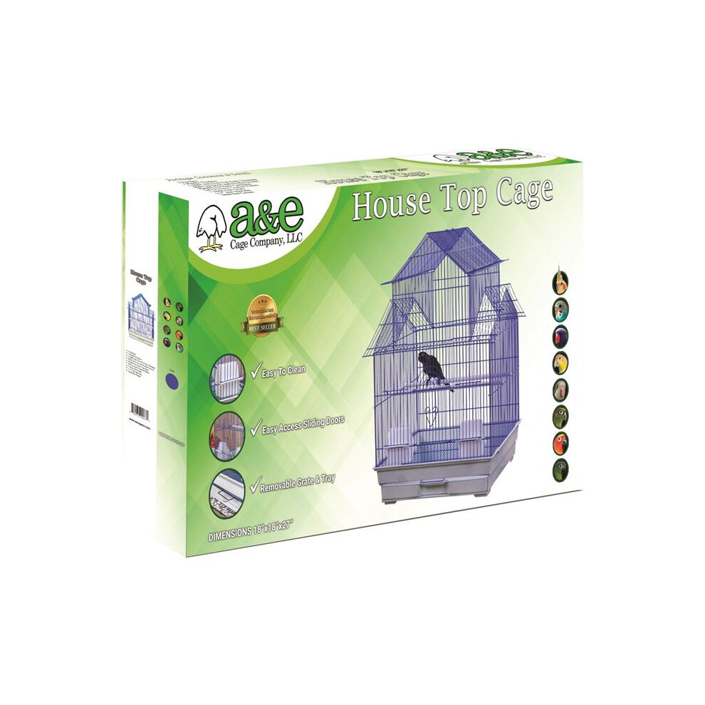 Photos - Bird Сage A&E Cage AE1818H BLUE SP 18 x 18 in. House Top Cage Bird in Retail Box