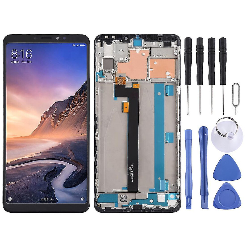 Tft Lcd Screen For Xiaomi Mi Max 3 Digitizer Full Assembly With Frame(black)