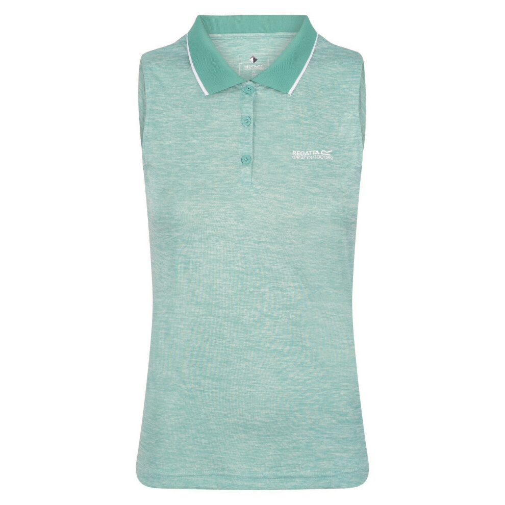 (12 UK, Turquoise) Regatta Womens/Ladies Tima II Sleeveless Polo Shirt