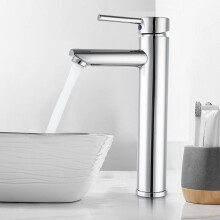 Modern Bathroom High Rise Countertop Basin Mixer Tap Tall