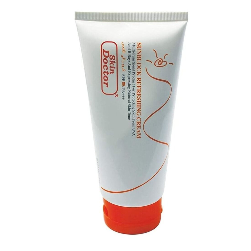 Cream Skin Doctor Refreshing Sunblock - Spf 80, 150G - Maximum Sun Protection For All Skin Types
