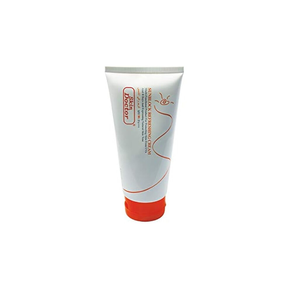 Cream Skin Doctor Sunblock Refreshing Spf 80 Pa+++ For High Protection And Moisturizing 150G