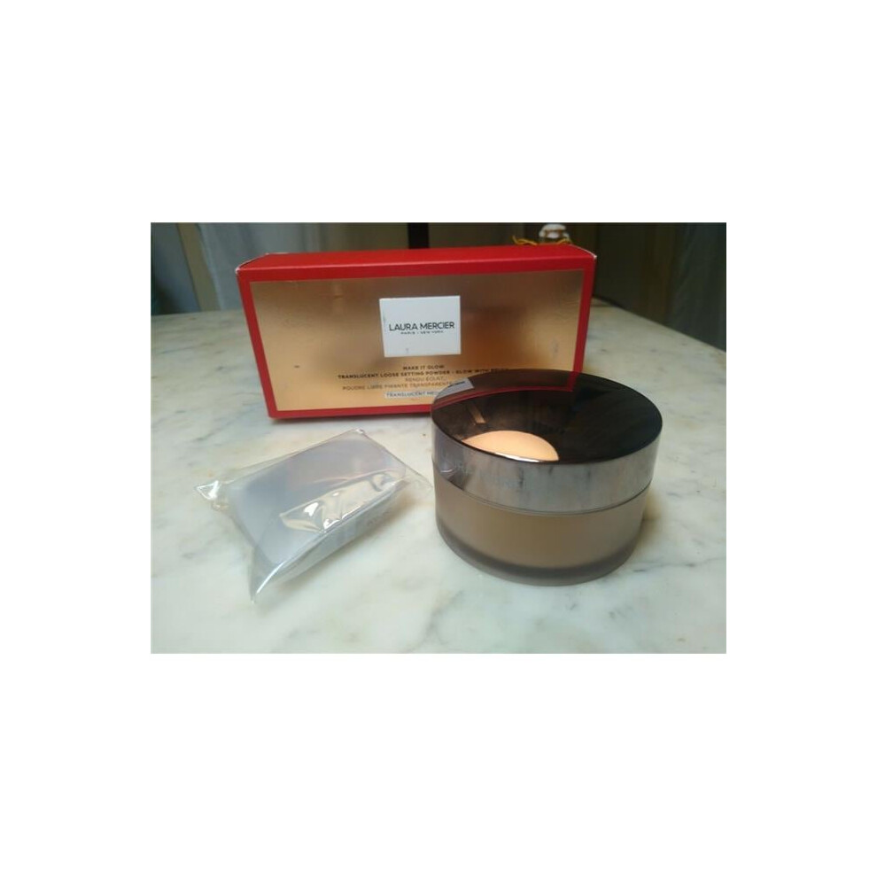 Laura Mercier LAUR13-Q Make to Glow Translucent Medium Deep Loose Powder & Brush Duet