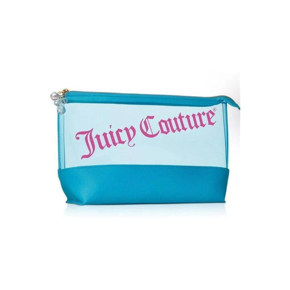 Juicy Couture JUIP3-A Juicy Couture Cosmetic Bag, Clear & Blue