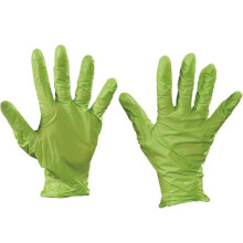 N-Dex GLV2004S Best Nitrile Gloves, Green - Accelerator Free - Small - Case of 100