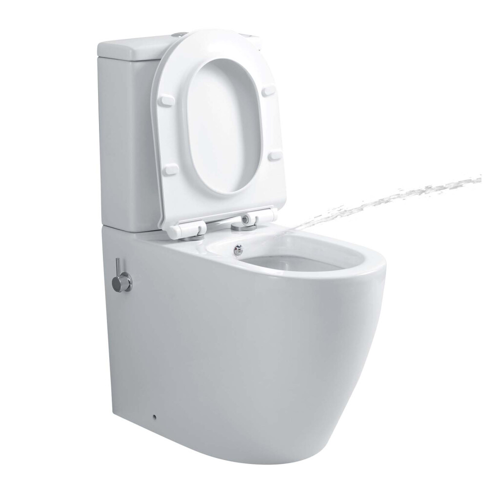 Comfort Height High Toilet with Bidet Integrated Combined Bidet Toilet