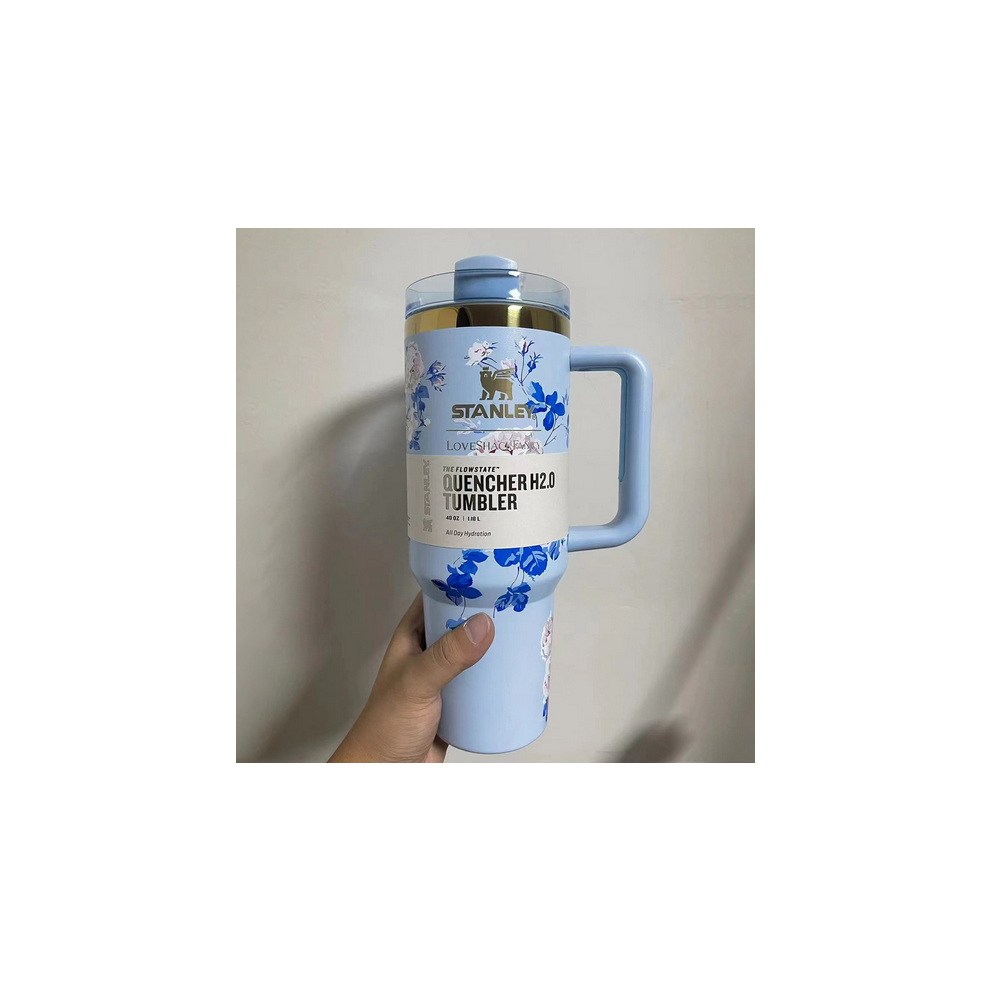 (Blue) Stanley Love Shack Quencher H2.0 Tumbler 40 OZ Stainless Steel Cup Gift