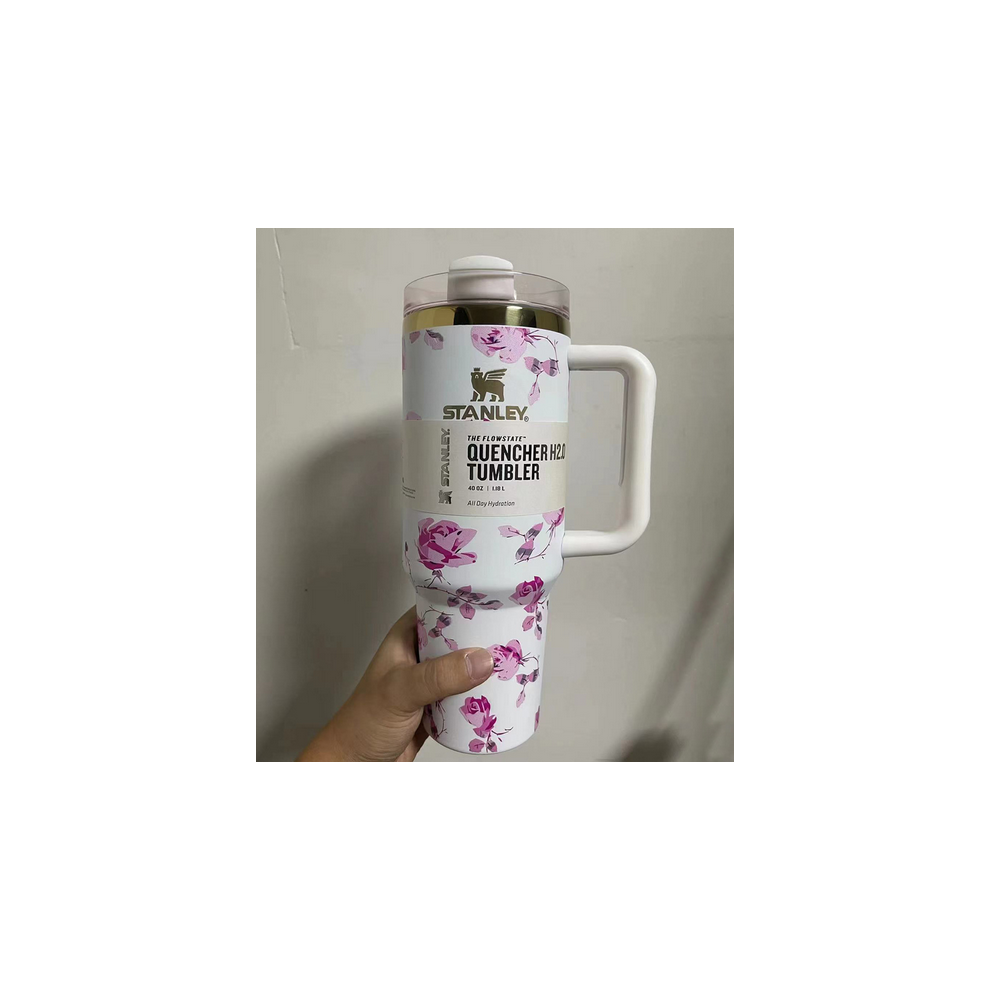 (Pink) Stanley Love Shack Quencher H2.0 Tumbler 40 OZ Stainless Steel Cup Gift