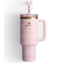 (Pink Rose) Stanley Love Shack Quencher H2.0 Tumbler 40 OZ Stainless Steel Cup Gift