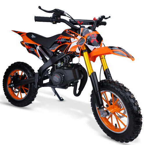 Dirt Bike Orange Mini Motorbike Motocross Scrambler Petrol 49cc
