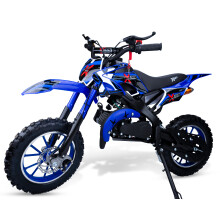 Dirt Bike Blue Mini Motorbike Motocross Scrambler Petrol 49cc 2 Stroke
