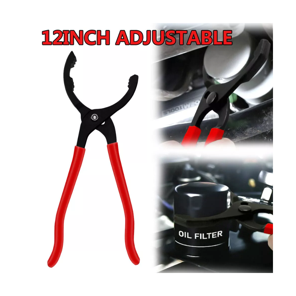 12" Oil Filter Adjustable Wrench 50MM - 180MM Hand Remover Tool Plier-image-OPC-PFMHXM9-NEW