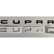 CUPRA Gloss Black Metal Rear Badge - Facelift 2020+ Includes Free Fitting Template (40cm x 2.4cm)