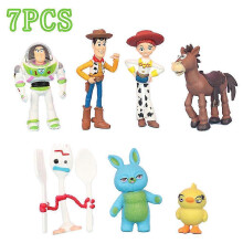 7pcs/set Toy Story Buzz Lightyear Toys Minifigures Models Action Figures Doll Collection Birthday Cake Topper Table Car Decor Xmas Kids Gifts