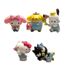 5pcs/set Anime Kawaii Action Figures Toy Minifigures Doll Collection Toys Birthday Cake Topper Table Desk Car Decoration Ornaments