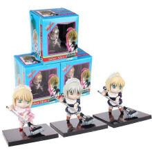 3pcs Destiny Night Saber Maid Costume Figure Toy