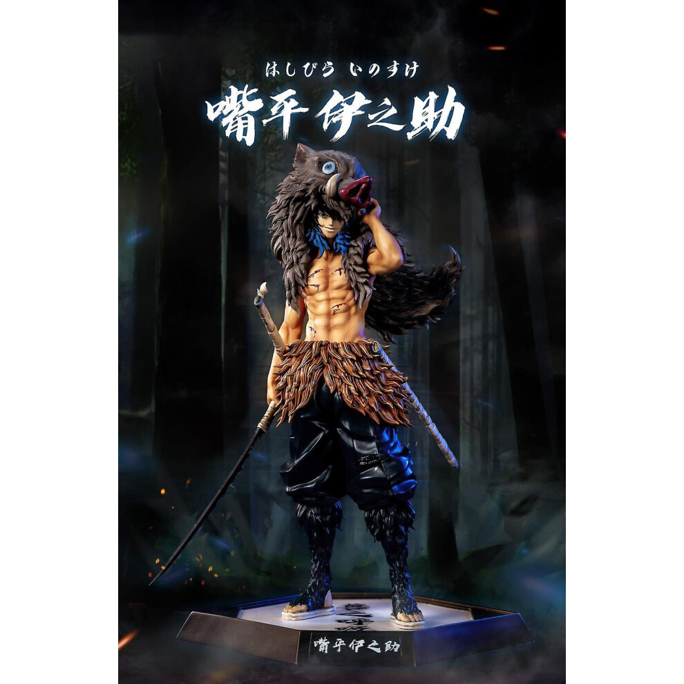 (GK Izosu 30cm) Demon Slayer Anime Figure 30cm Kokushibo Daki Giyuutarou Douma Tsugikuni Yoriichi Gk Scene Handmade Model Ornament Decor