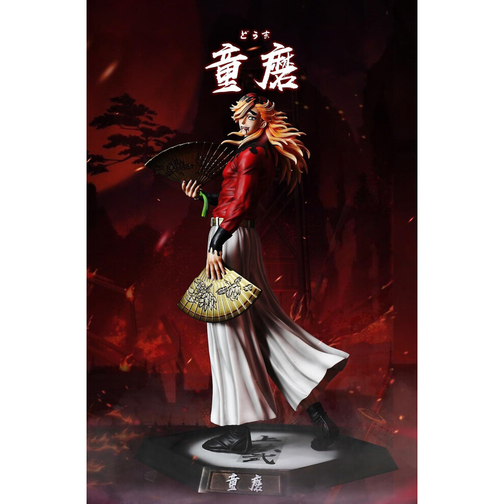 (GK Douma 31cm) Demon Slayer Anime Figure 30cm Kokushibo Daki Giyuutarou Douma Tsugikuni Yoriichi Gk Scene Handmade Model Ornament Decor