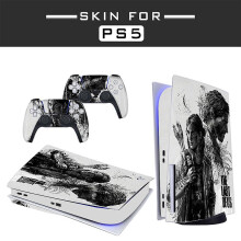 Adhesive Skin - Compatible For Ps5 - Cover To Customize The Console - Removable Vinyl Film - Matte Satin Hd Quality (disk,the Last Of Us)