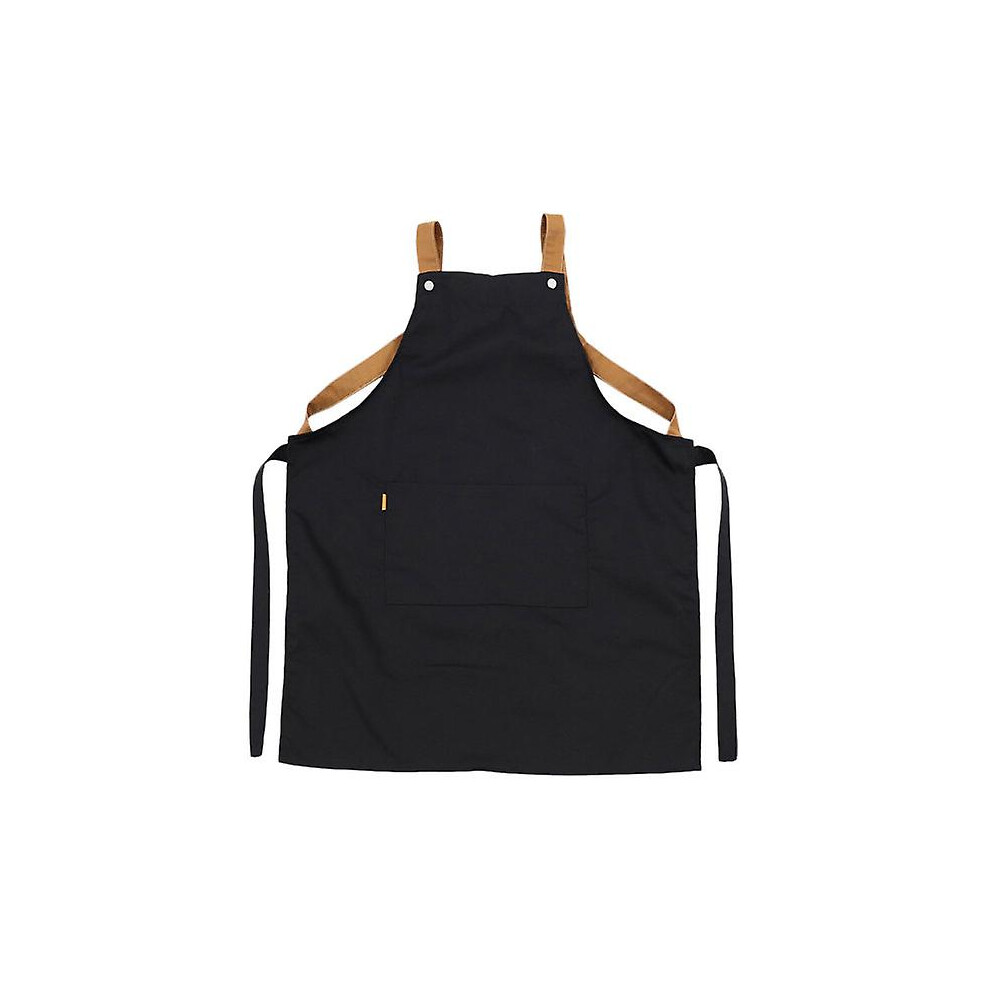(Black) Cafe Shop Apron Household Apron Durable Apron Restaurant Apron Florist Apron Black